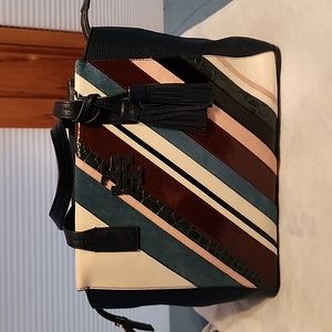 Tory Burch Thea Pieced Leather Satchel